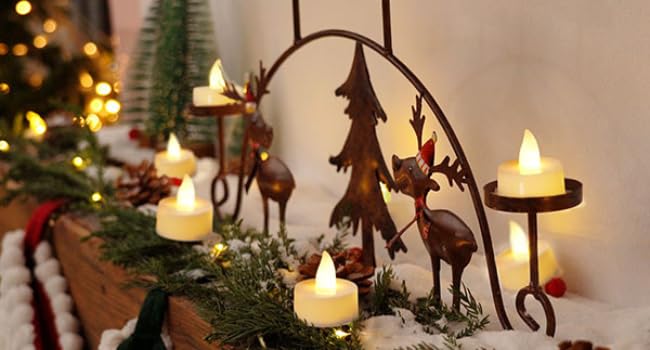 6-96Pcs Flameless LED Candle Creative wishing Led Tea Light Warm White Flameless Candle Halloween Christmas Decor Candle Light