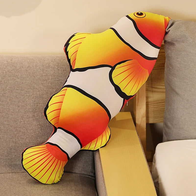 30-80cm 3D Simulation Gold Fish Plush Toys Stuffed Soft Animal Carp Plush Pillow Creative Sofa Pillow Cushion Gift