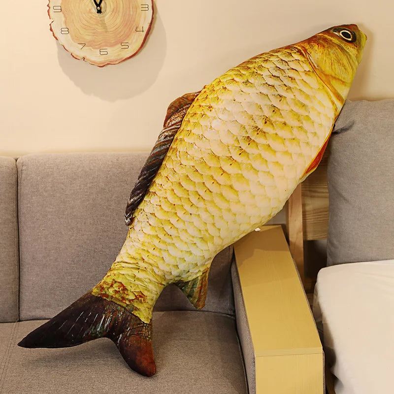 30-80cm 3D Simulation Gold Fish Plush Toys Stuffed Soft Animal Carp Plush Pillow Creative Sofa Pillow Cushion Gift