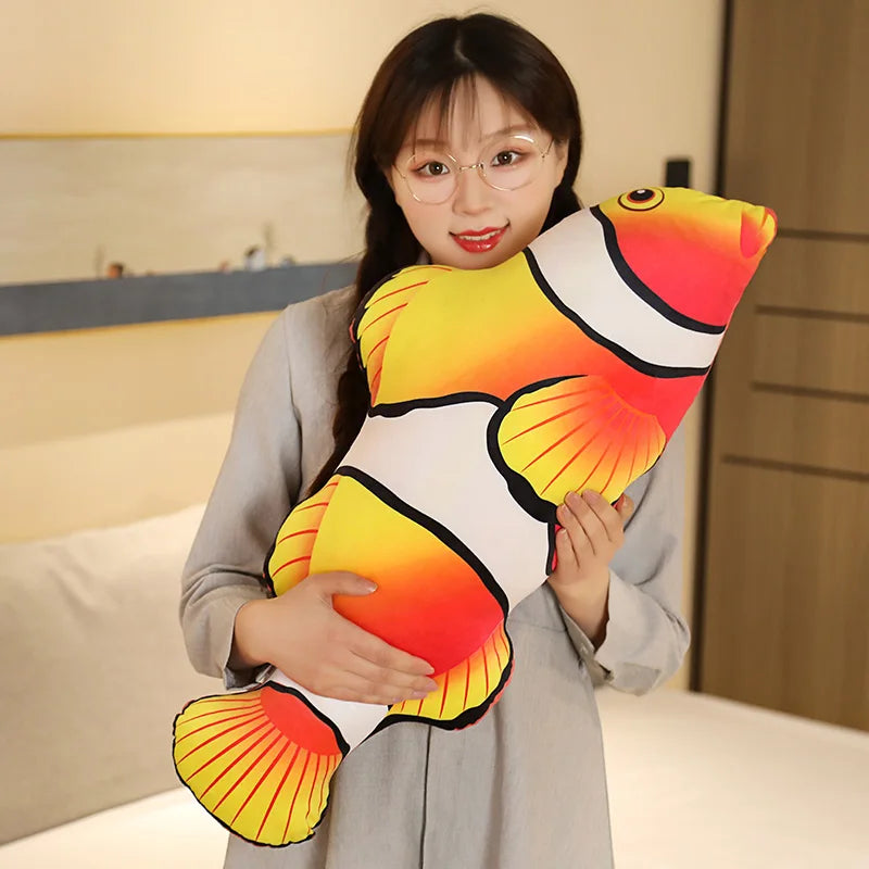 30-80cm 3D Simulation Gold Fish Plush Toys Stuffed Soft Animal Carp Plush Pillow Creative Sofa Pillow Cushion Gift