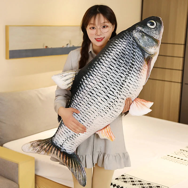 30-80cm 3D Simulation Gold Fish Plush Toys Stuffed Soft Animal Carp Plush Pillow Creative Sofa Pillow Cushion Gift
