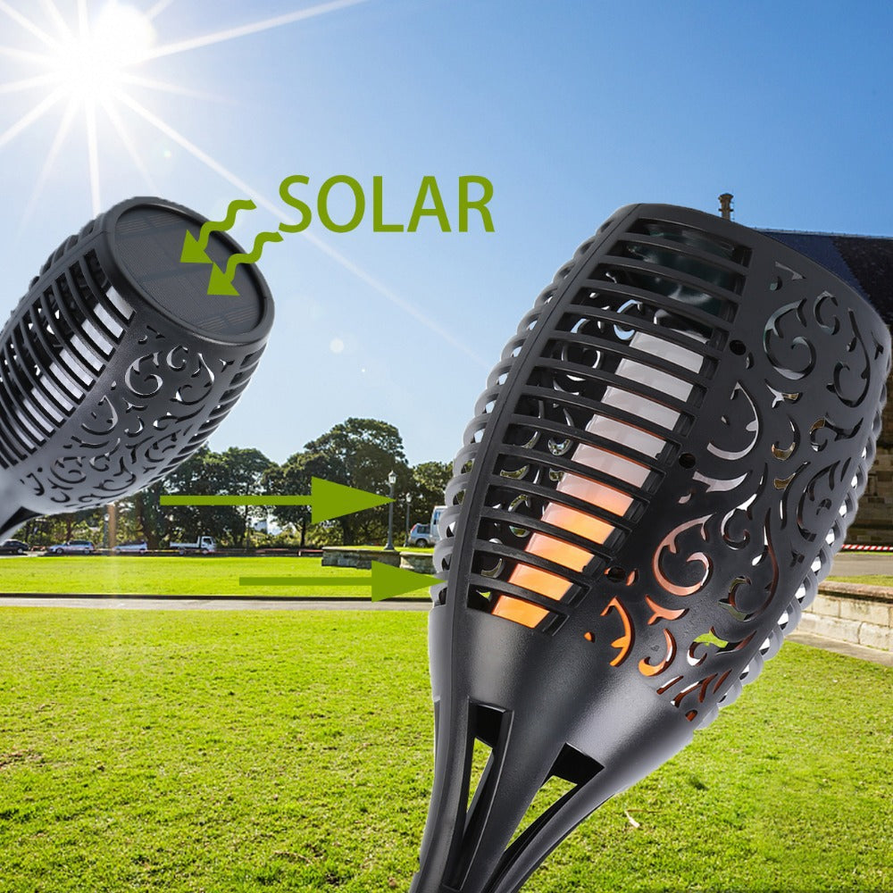 12/33/96 LED Solar Torch Light Lawn Garden Plug in Light Outdoor Courtyard Waterproof Induction Decoration Landscape Flame Light