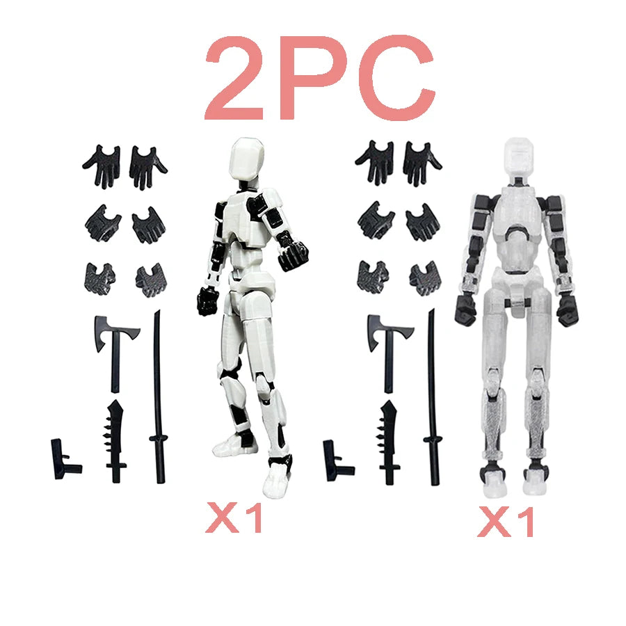 3PCS-Lucky Puppets 13 Doll,Multiple Styling Combinations Robot Model,Cheap Holiday Gift,Cool Robot Doll Desktop Decoration