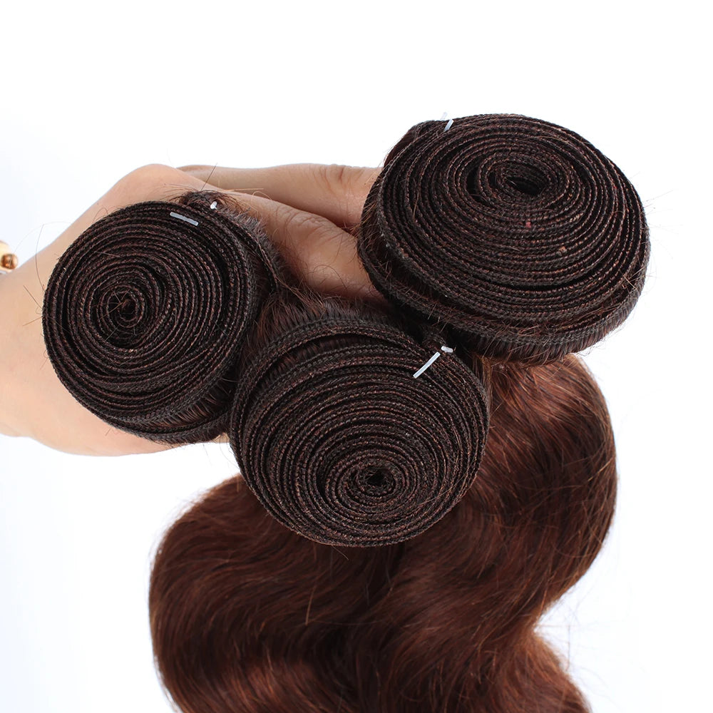 Hot Sale #4 Brown Body Wave Bundles 1/3/4 Brazilian Human Hair Weave Bundles Hair Extension Tissage Human Hair Bundles Remy Hair