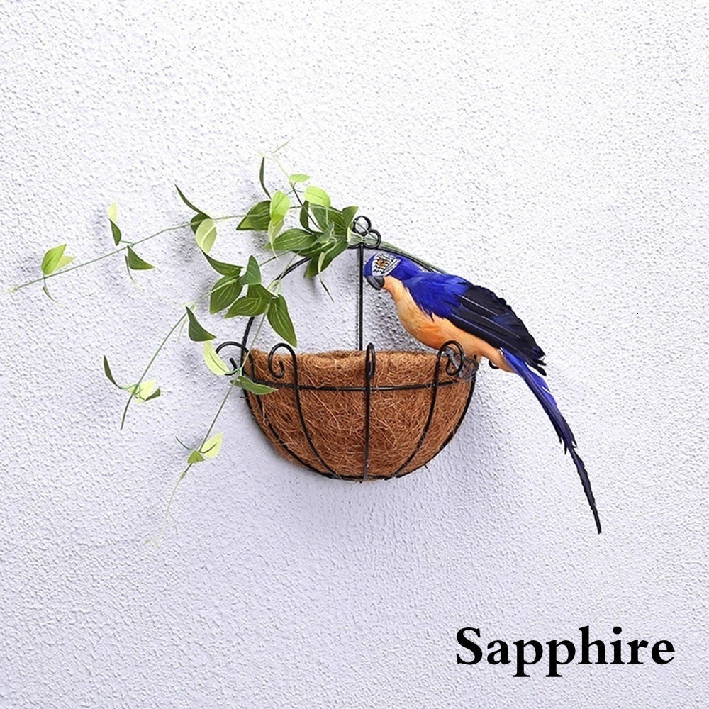 25/35cm Creative Handmade Simulation Parrot Animal Bird Garden Props Decoration Miniature Feather Lawn Doll Ornaments