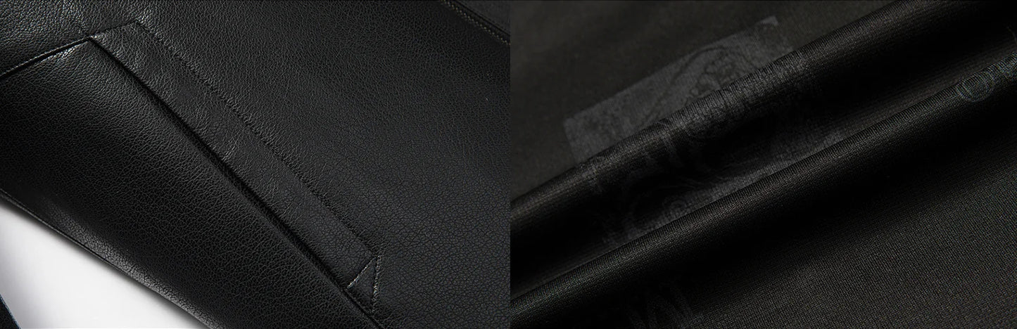 2024 High Quality Hooded Leather Fashion Handsome Trend Solid Color Casual Dad Dad Motorcycle Leather Jacket Upscale M-4XL