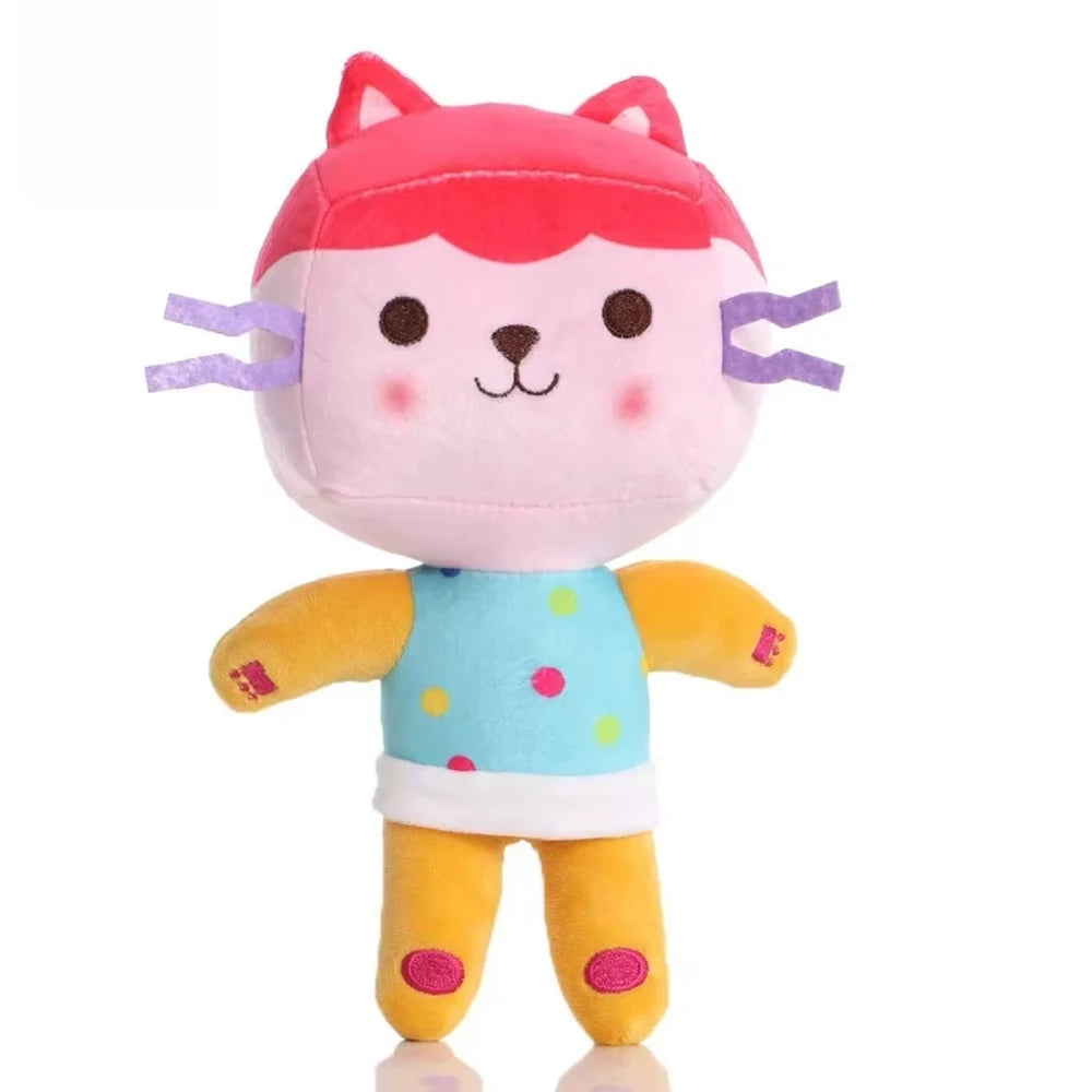 New Gabby Dollhouse Plush Toy Mercat Cartoon Stuffed Animals Smiling Cat Car Cat Hug Gaby Girl Dolls Kids Birthday Gifts
