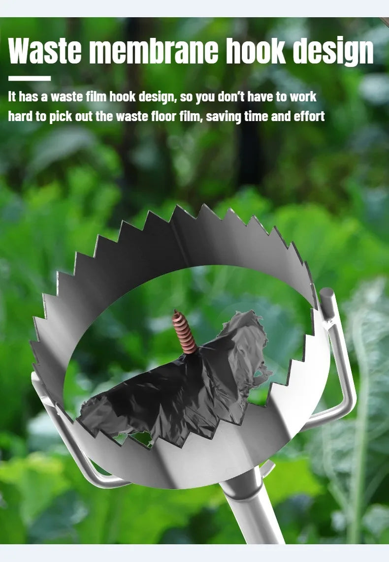 Durable Metal Film Puncher Vegetable Planting and Transplanting Agricultural Film Breaker Plastic Films Puncture Gardening Tool