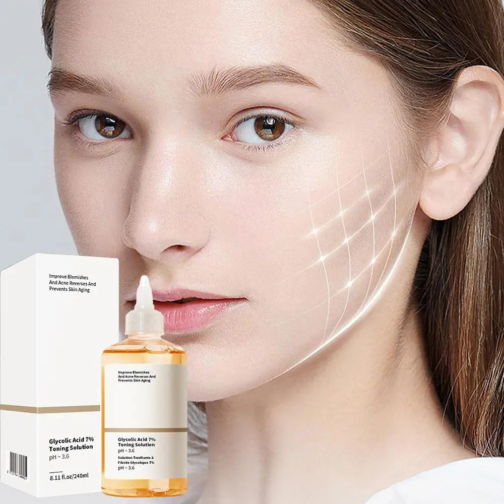 240ml Glycolic Acid 7% Toner Nourishing Gentle Glycolic Acid Toner Remove Acne Fade Acne Fruit Acid Essence Ordinary Acne Remove