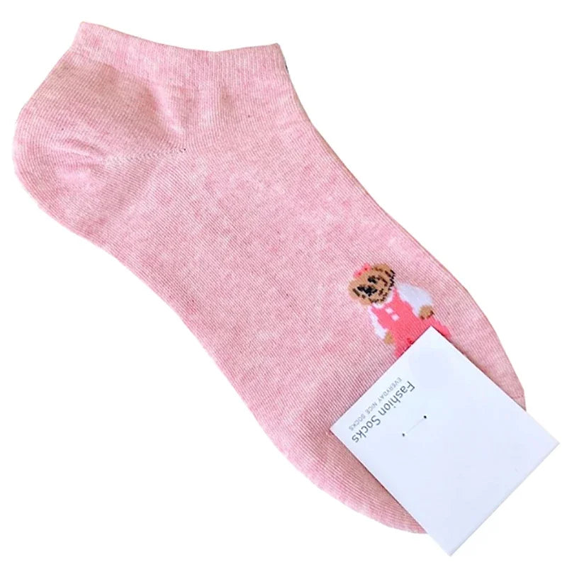 Good Quality Cartoon Elegant Lady Bear Women's Cute Socks Cotton Harajuku Style Woman Novelty Breathable Sox Christmas Gifts