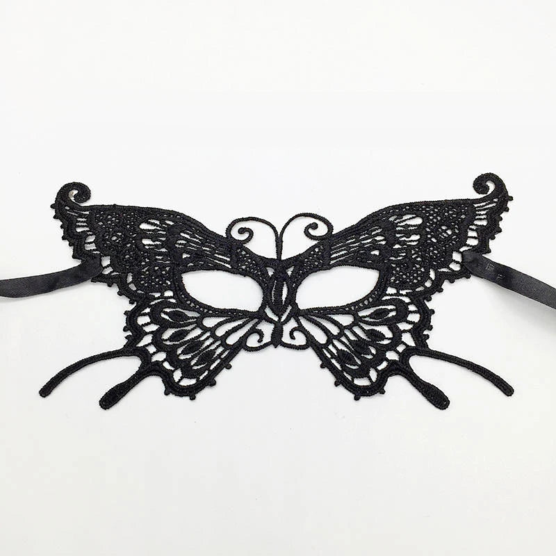 Black Color Sexy Women Lace Masquerade Mask for Carnival Halloween Half Face Cosplay Masks Festive Animal Party Supplies