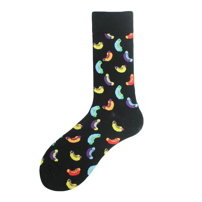 Happy Design Funny Socks Men Unisex Sheep Beer Dinosaur Pattern Sokken Divertidos Jacquard Calcetines Unisex Hip Hop Skateboard