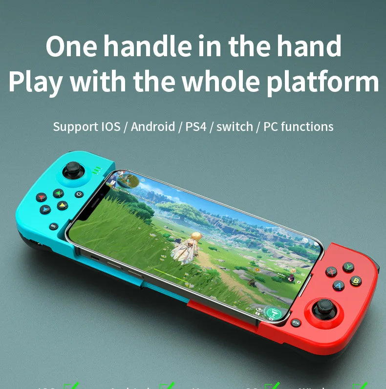 Gamepad Telescopic Joystick D3 For PS4 Phone Stretching Joystick BT 5.0 Wireless Game Controller Apple IOS Android PUBG Switch