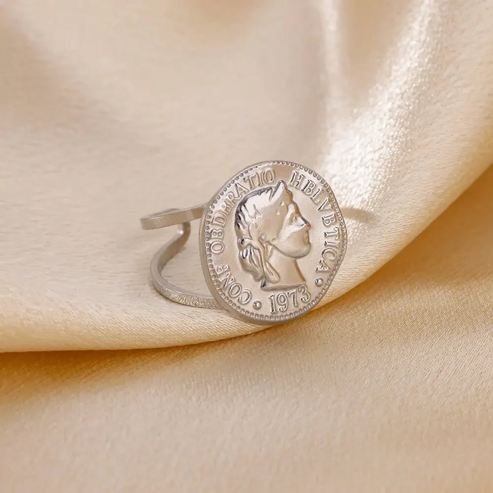 Dainty Zircon Shell Starfish Turtle Evil Eye Rings Stainless Steel Ring Women Anti Fading Golden Charm Jewelry Accessories Gifts