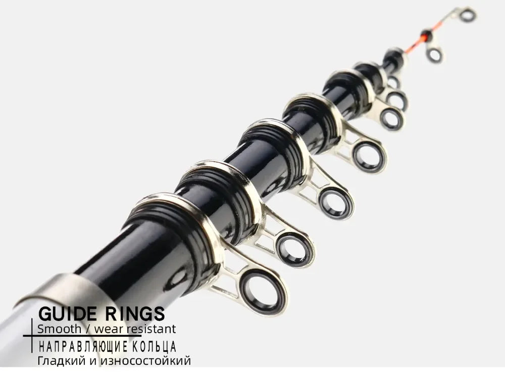 JOSBY Carbon Fiber Spinning Fishing Rod Telescopic Mini Pole 3M 2.7M 2.4M 2.1M 1.8M 1.5M Fish Gear Tackle High Quality