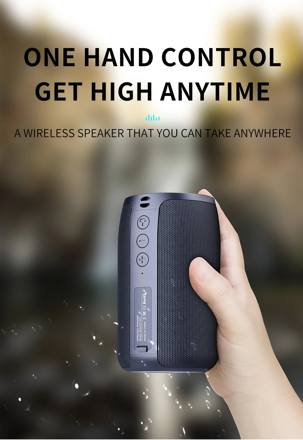 ZEALOT S32 5W Wireless Speakers, Portable Subwoofer Speaker, 1800mAh Battery, 10 Hours Playtime Loud Stereo, Booming Bass.