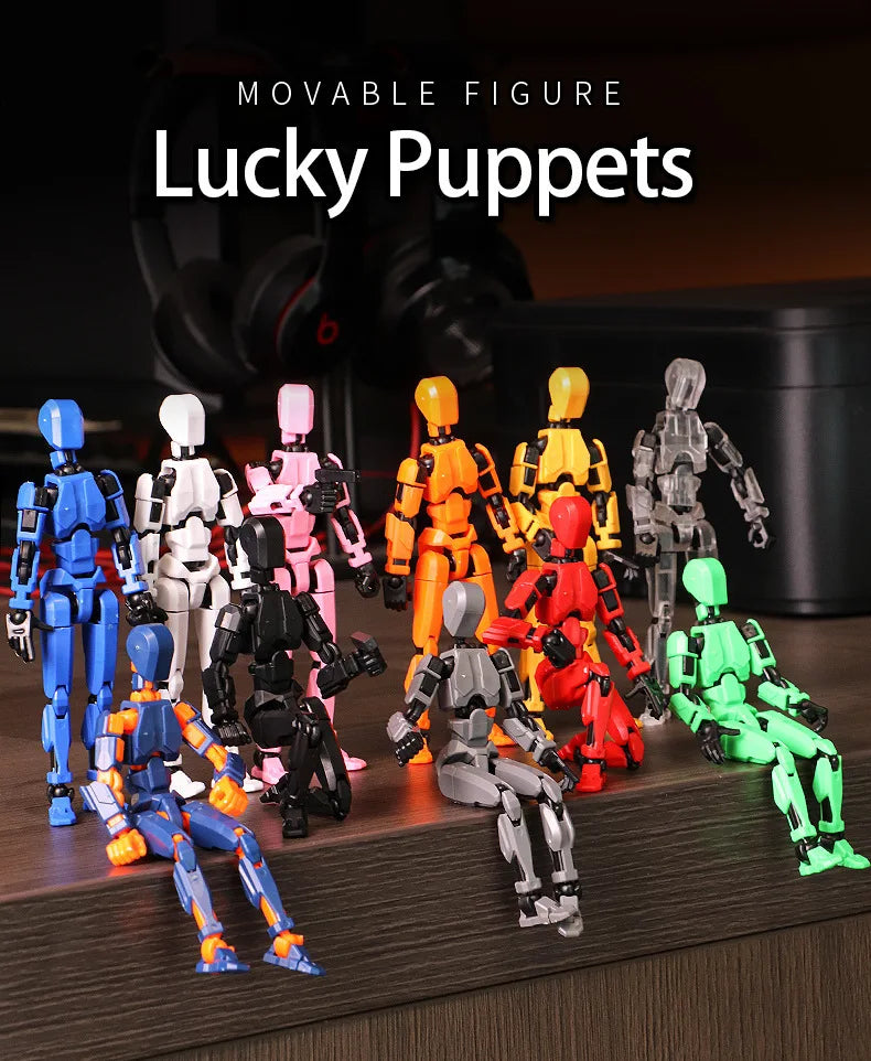3PCS-Lucky Puppets 13 Doll,Multiple Styling Combinations Robot Model,Cheap Holiday Gift,Cool Robot Doll Desktop Decoration