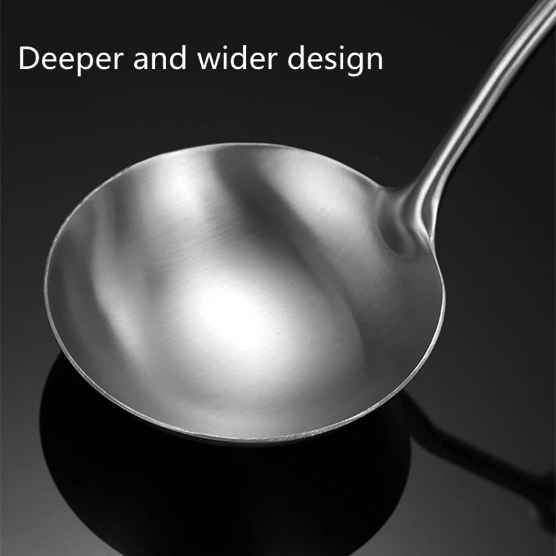 304 Stainless Steel Cooking Spatula Shovel Colander Rice Soup Spoon Thickened Anti-scald Kitchenware Cookware Accessories