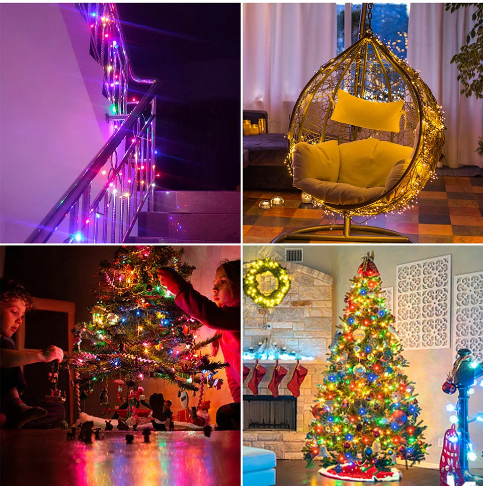110V 220V Decorative String 50M 100M Led Fairy Lights Holiday Outdoor Lamp Garland For Tree Wedding Party Decoration