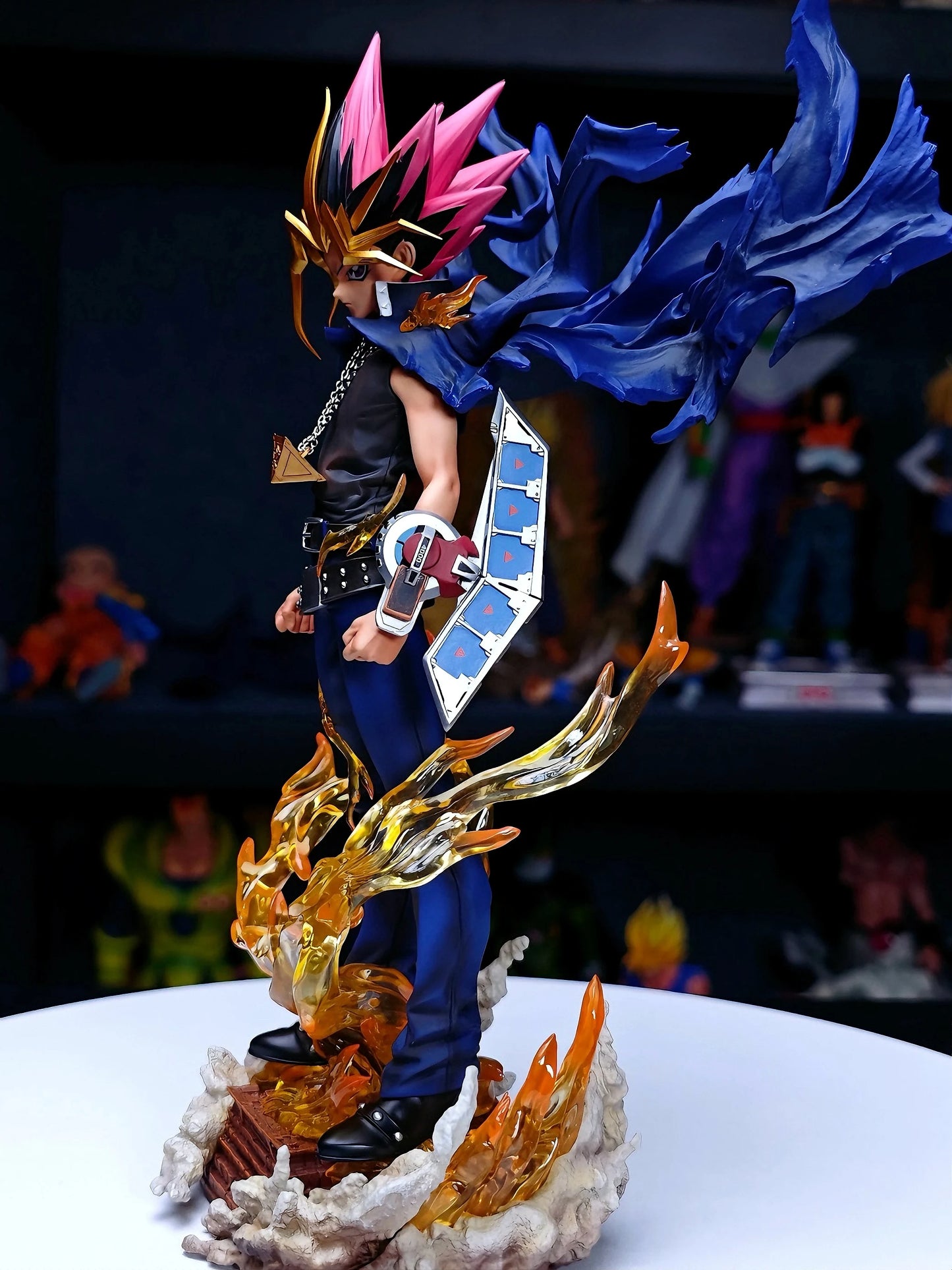 Yugi Muto Figure Dark Game Dimensional Figurine Duel Monsters Action Figures 28cm PVC Statue Collection Ornament Kids Toy Gifts