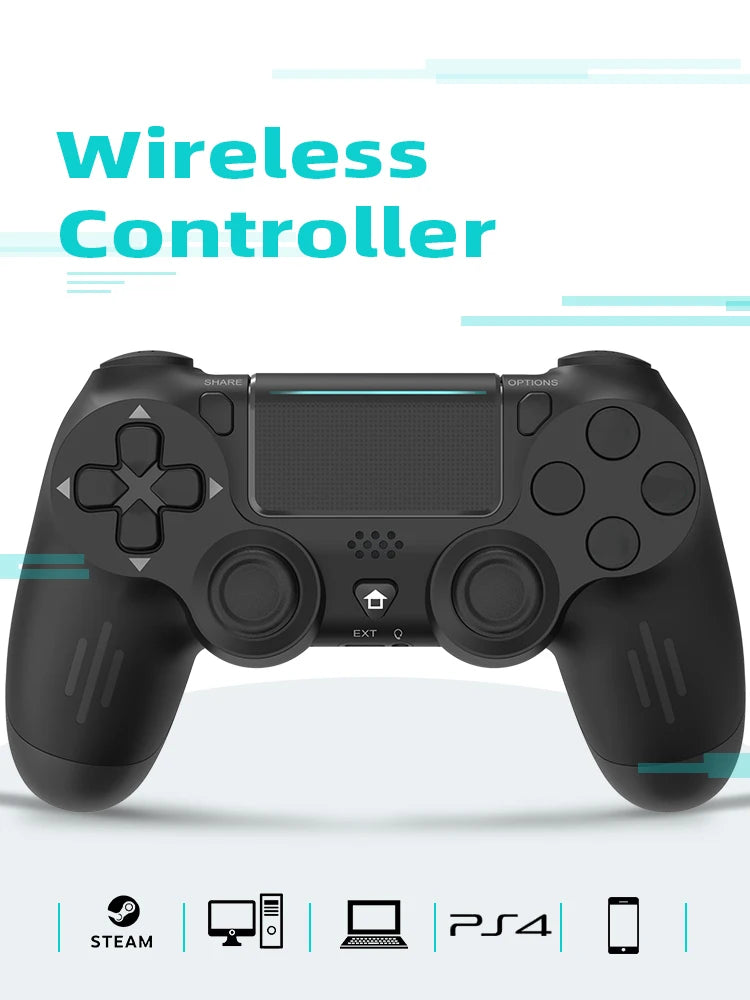Bluetooth-Compatible Game Controller for PS4/Slim/Pro Wireless Gamepad For PC Dual Vibration Joystick For IOS/Android