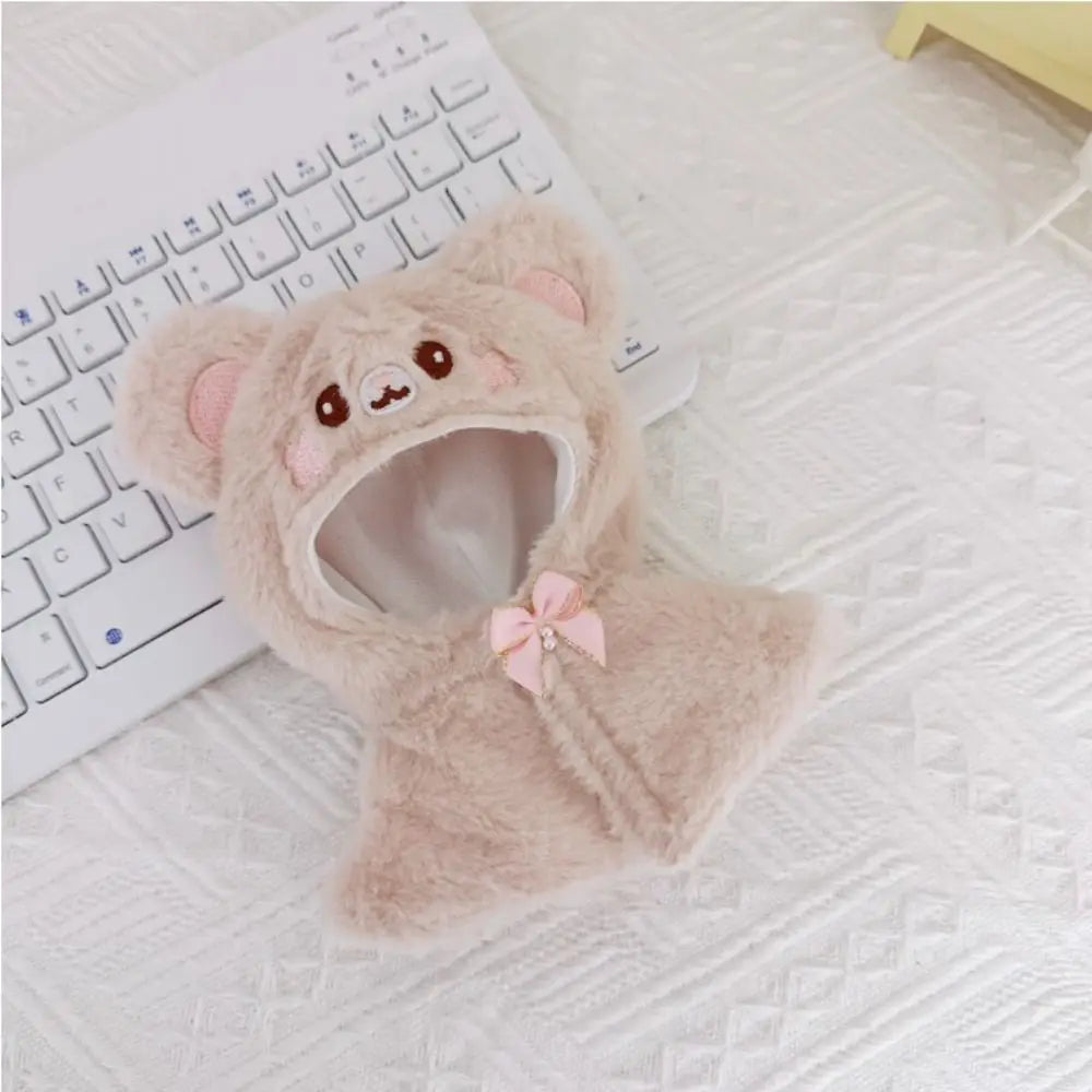 10CM Doll Plush Cloak Gift Toys Accessories Cotton Stuffed Dolls Doll Clothes Plush Outfit Replaceable Cartoon Animal Shawl