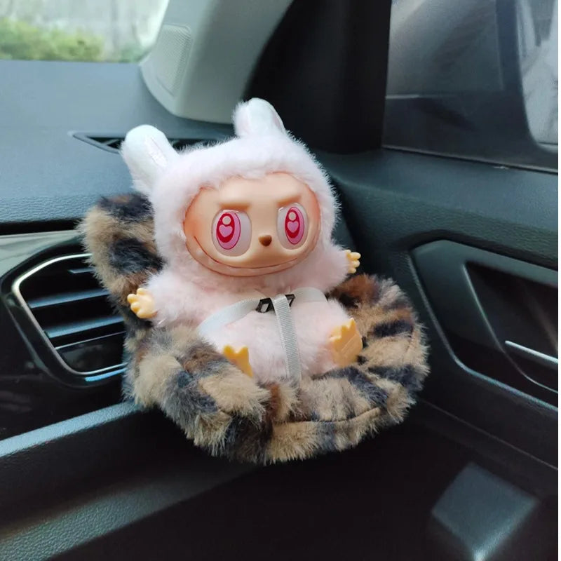 15-17cm Car Doll Seat Labubu Doll Safety Seat Cute Doll Air Outlet Aromatherapy Decoration Car Interior Decoration