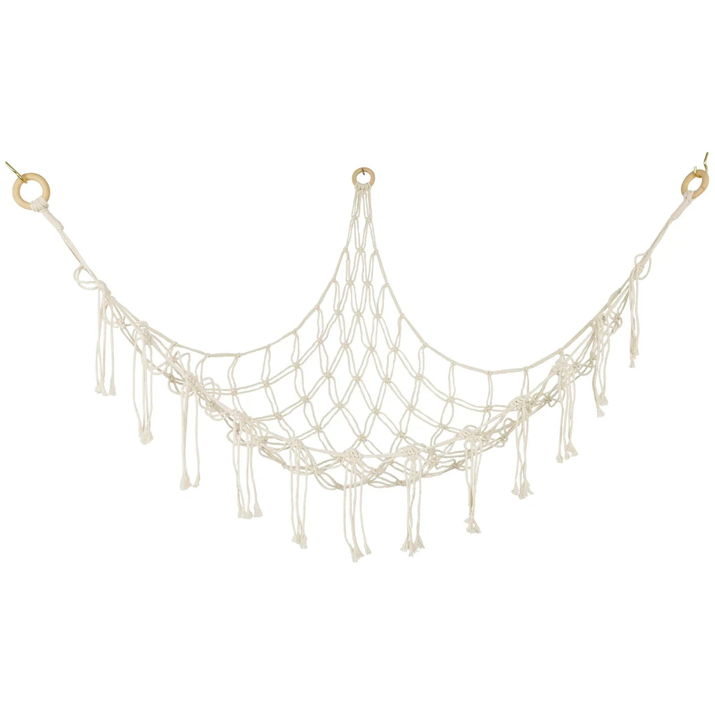 Stuffed Animals Storage Hammock Large Capacity Net Macrame Boho Home Kids Bedroom Decoration Corner Hanging Toy Organizer Nets