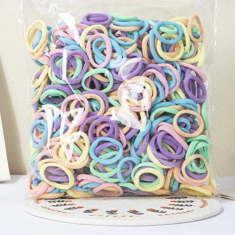 30-150PCS Women Girls Candy Colors Nylon Basic Scrunchie Hair Tie Ponytail Hold Hair Rubber Bands Fashion Hair Accessories