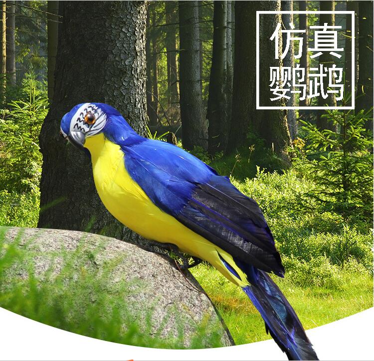 25/35cm Creative Handmade Simulation Parrot Animal Bird Garden Props Decoration Miniature Feather Lawn Doll Ornaments