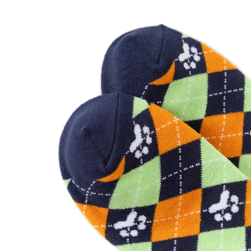 1 Pairs New Funky Skull Socks Men Tiger Cartoon Alien Novelty Hip Hop Orange Crazy Trend Socks Gift