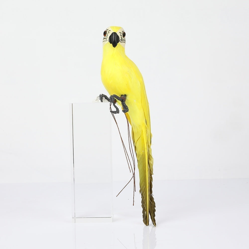 25/35cm Creative Handmade Simulation Parrot Animal Bird Garden Props Decoration Miniature Feather Lawn Doll Ornaments