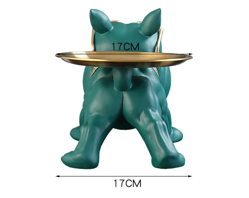 Home Decor Bulldog Figurine Dog Statue Storage Box Animal Ornament Resin Craft Art Sculpture Figurine Home Puppy Sculpture
