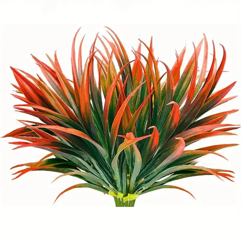 1/4 pieces, UV resistant outdoor artificial plants - tall grass, tropical flowers and shrubs - perfect for year-round and indoor