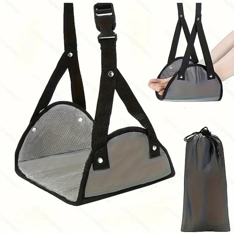 Adjustable foot hammocks for travel, car, airplane rest, office hanging, simple leg support foot pads, foot hammocks