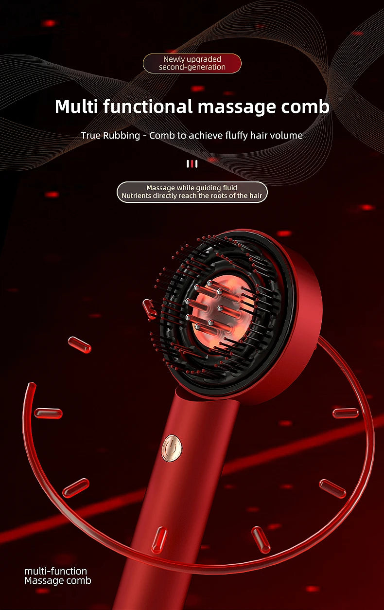 Electric Massage Comb Red light massage comb Scalp Massager for Hair Growth Essence Liquid Nursing Introduced into Scalp