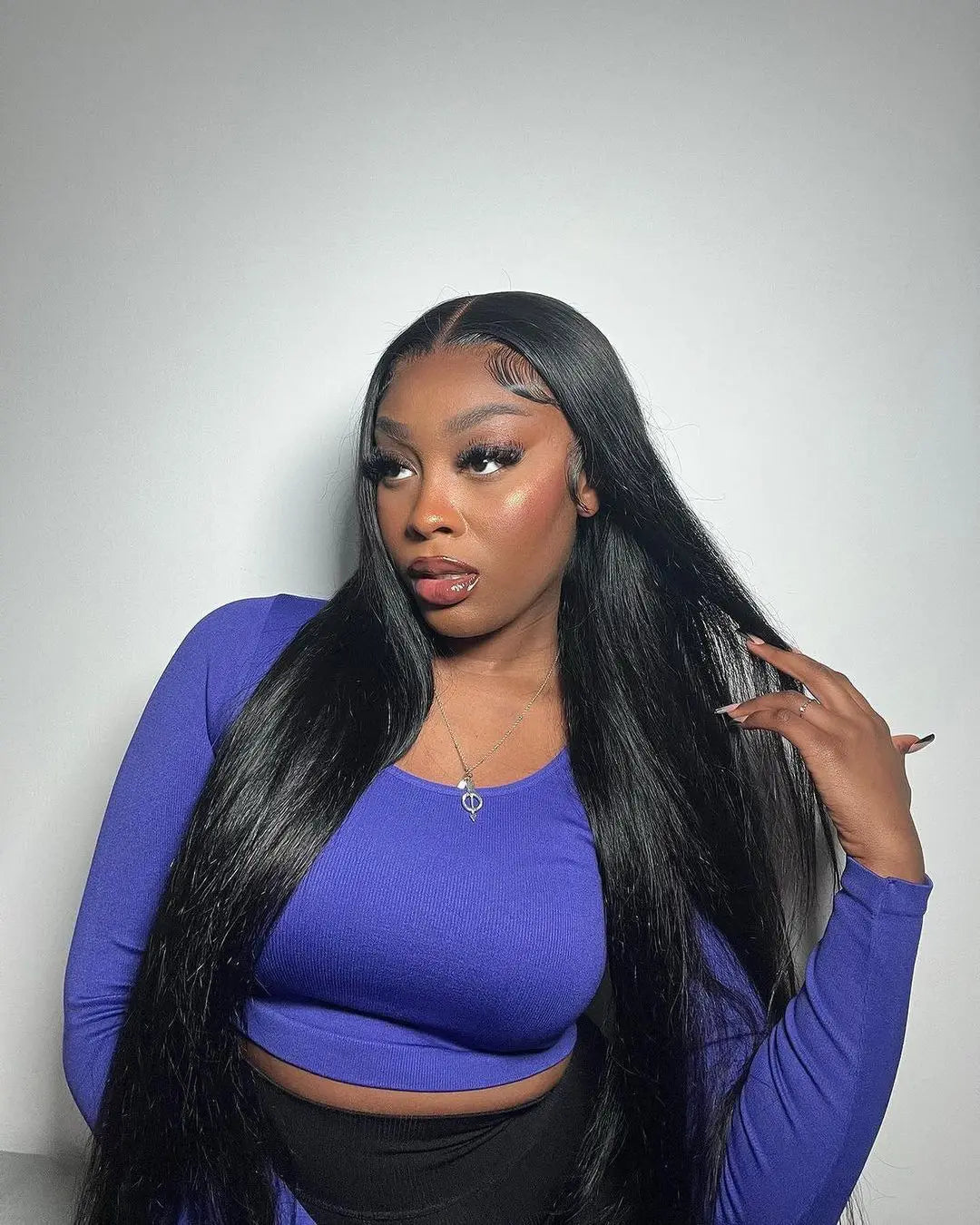 300% High Density 40 46 Inch Bone Straight 13x6 HD Lace Front Wigs Human Hair Brazilian 13x4 360 Full Lace Frontal Wig Pre Pluck