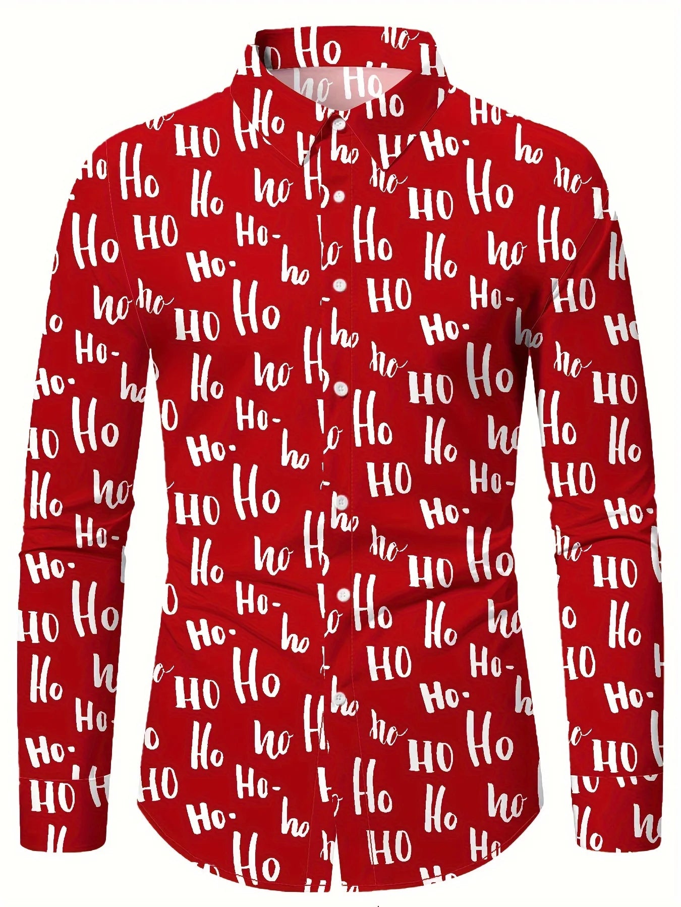 Christmas Festival Theme Men's 3D Printed Formal Shirts Christmas Tree Santa Claus Graphic Long Sleeve Shirt Fashion Men's Shirt