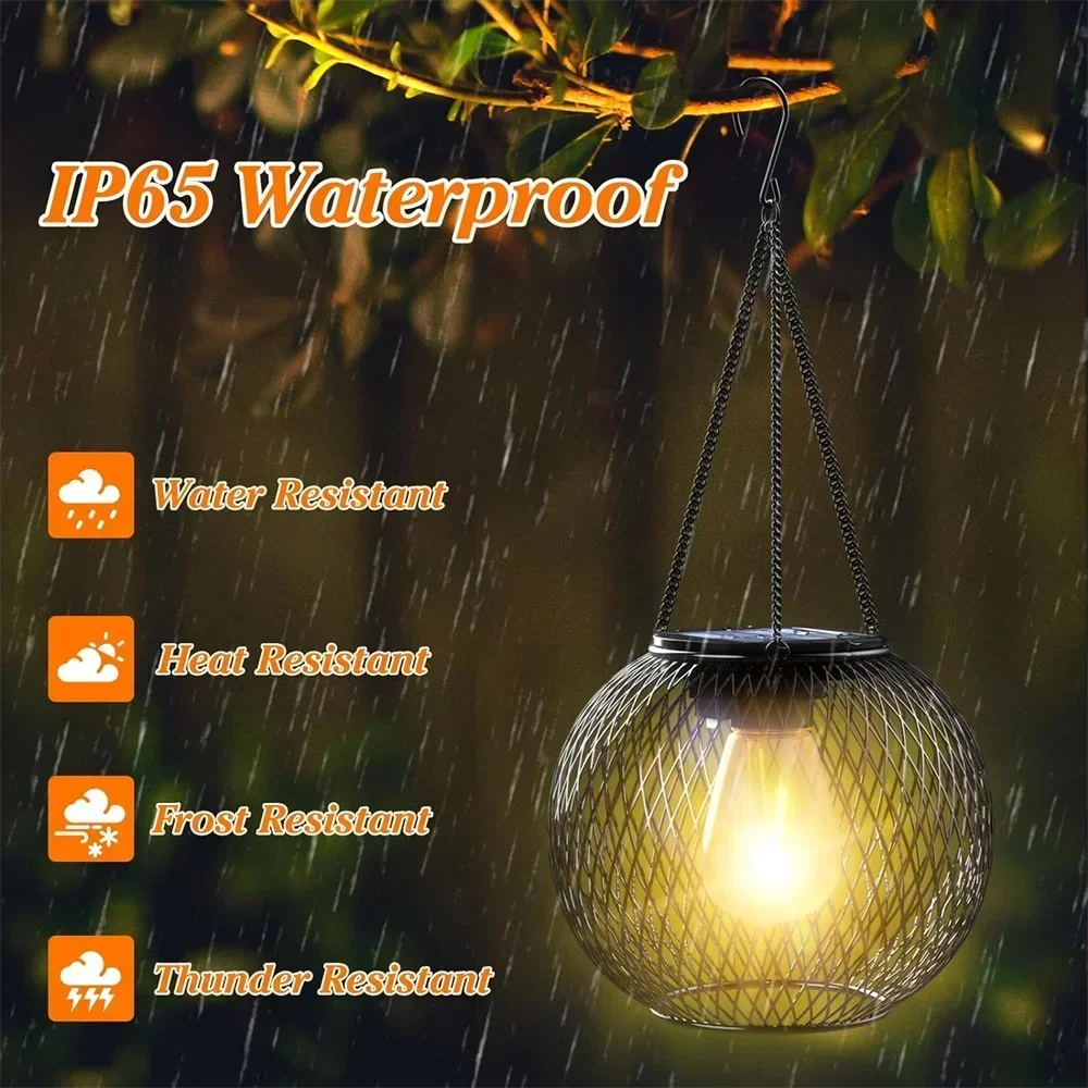 Solar Lantern Outdoor, Solar Lights for Outside Decorative Outdoor Hanging Lights Waterproof Solar Lanterns, yard garden lamp