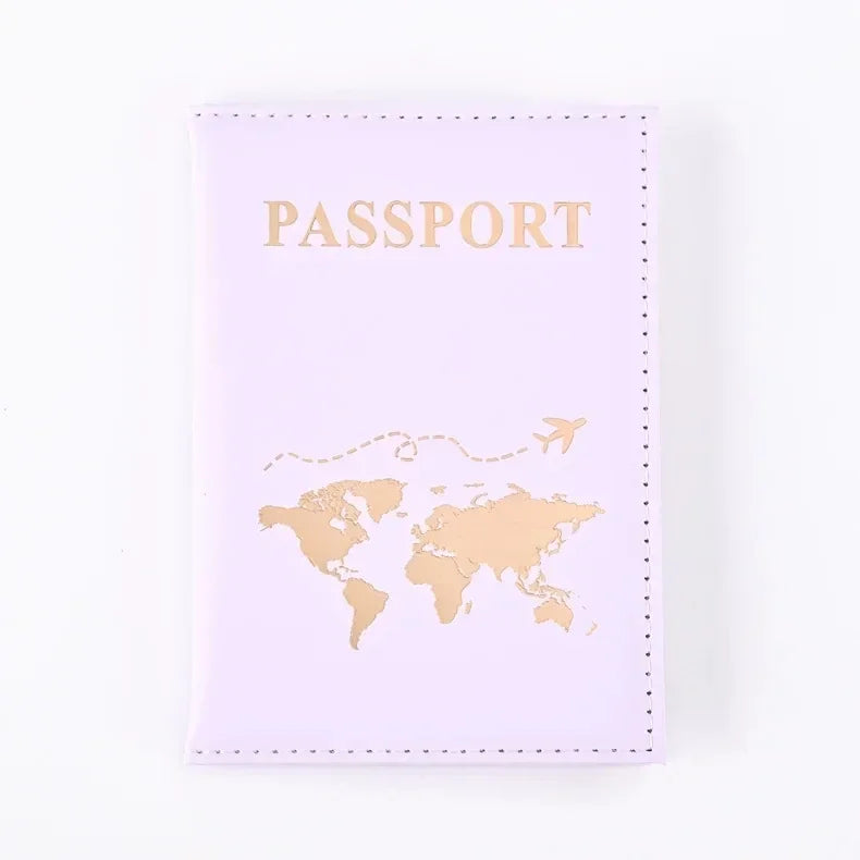 Fashion Women Travel Passport Cover Holder Case ID Credit Card Holder Travel Accessories Map Passports Wallet Ticket Protective