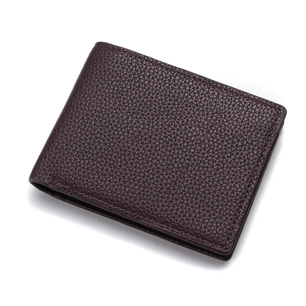2025 New Wallet Men Short Dollar Clip Zipper Simple Soft Leather Lightweight