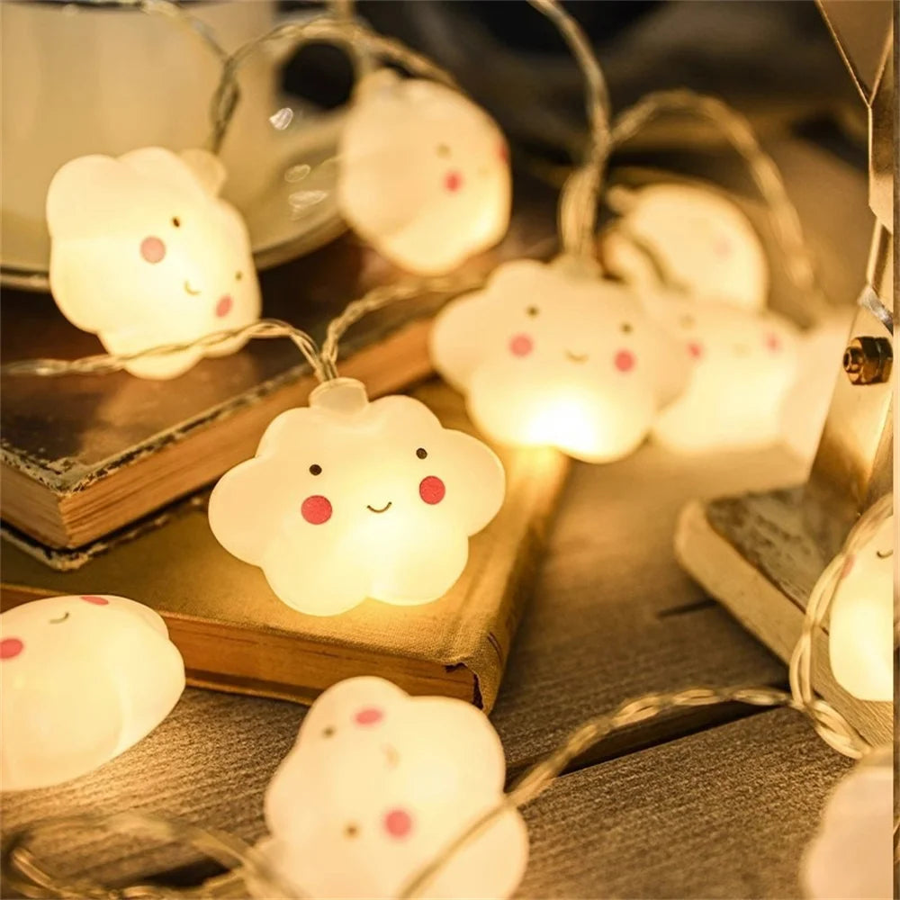 20LEDs Cloud/Star Light String,10Ft USB Waterproof Night Lights Atmosphere Lighting for Camping Birthday Party Summer Home Decor