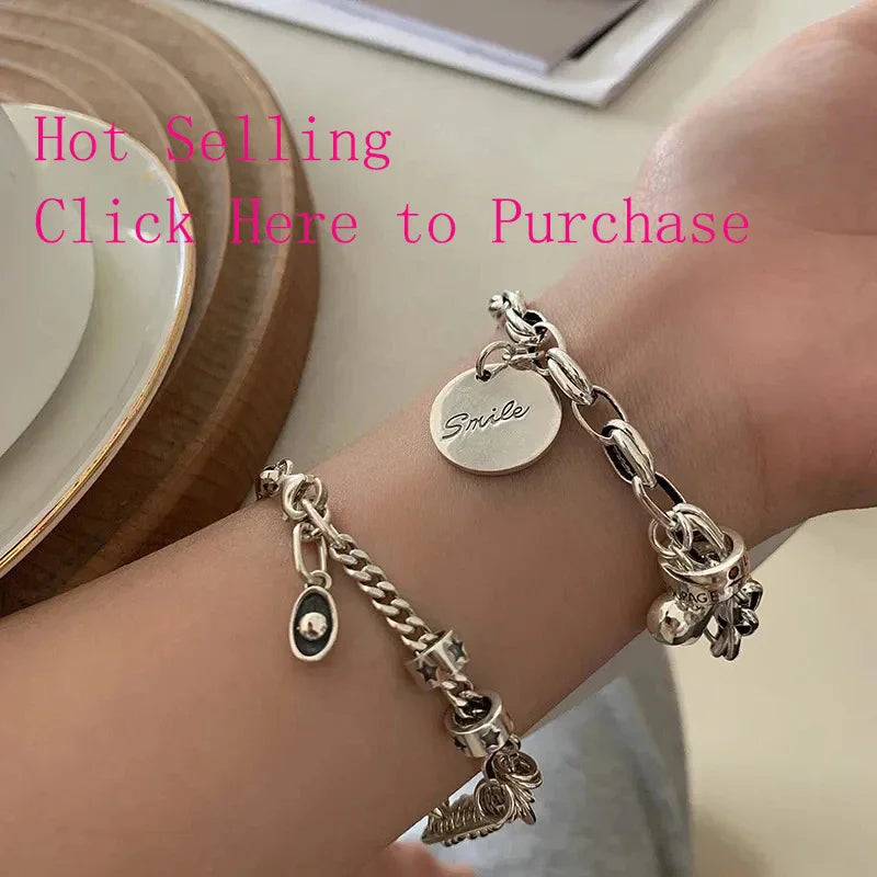 VENTFILLE 925 Sterling Silver Diamond-Studded Butterfly Bracelet Women's Fashion Temperament Flower Adjustable Bracelet