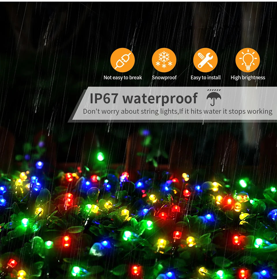 110V 220V Decorative String 50M 100M Led Fairy Lights Holiday Outdoor Lamp Garland For Tree Wedding Party Decoration