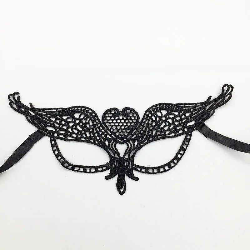 Black Color Sexy Women Lace Masquerade Mask for Carnival Halloween Half Face Cosplay Masks Festive Animal Party Supplies