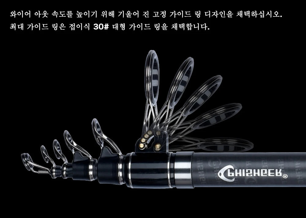 PHISHGER Telescopic Surf Spinning Rod 3.6/4.2/4.5m Power80-150g 30T Carbon Travel Surfcasting Shore Casting Biutifu Fishing Pole