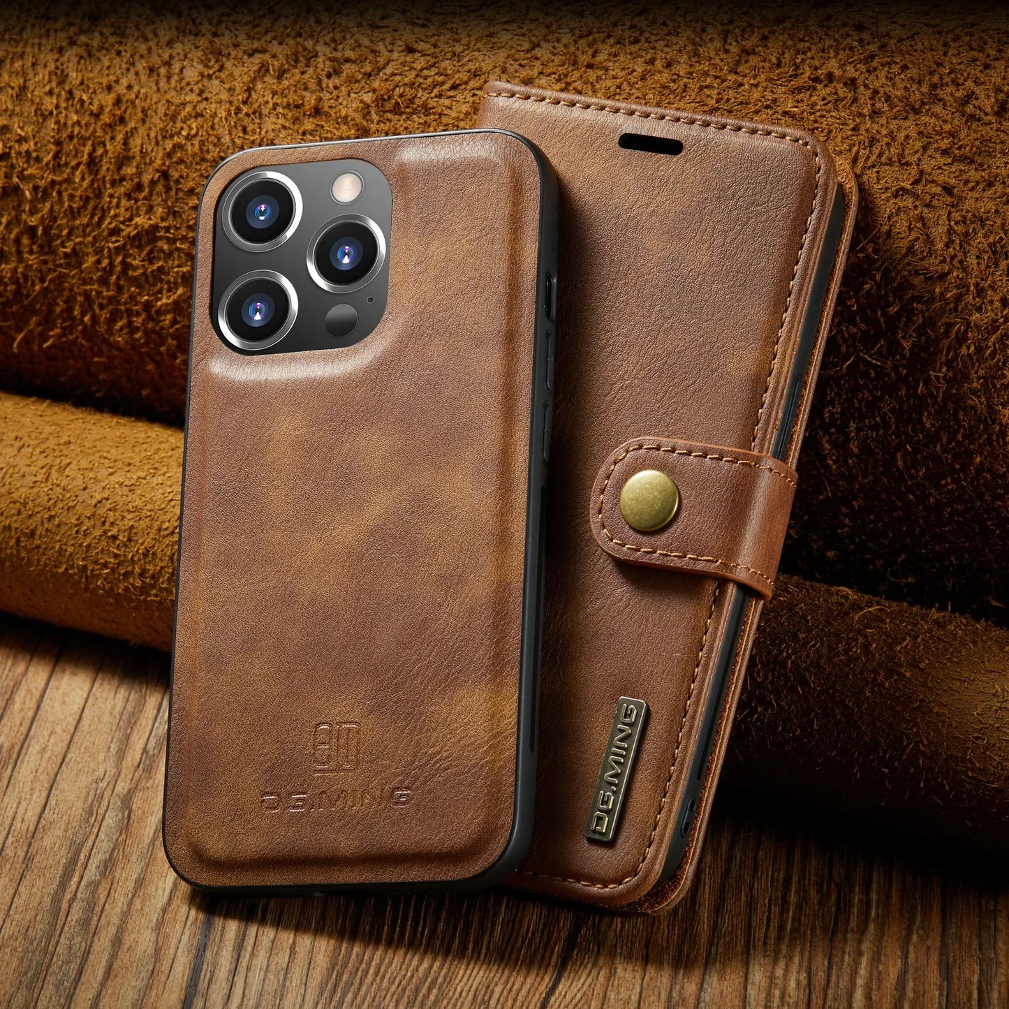 Detachable Magnetic Leather Phone Case for IPhone 16 Pro Max 15 12 13 11 14 Plus XS XR X SE 2022 Wallet Card Holder Cover Coque