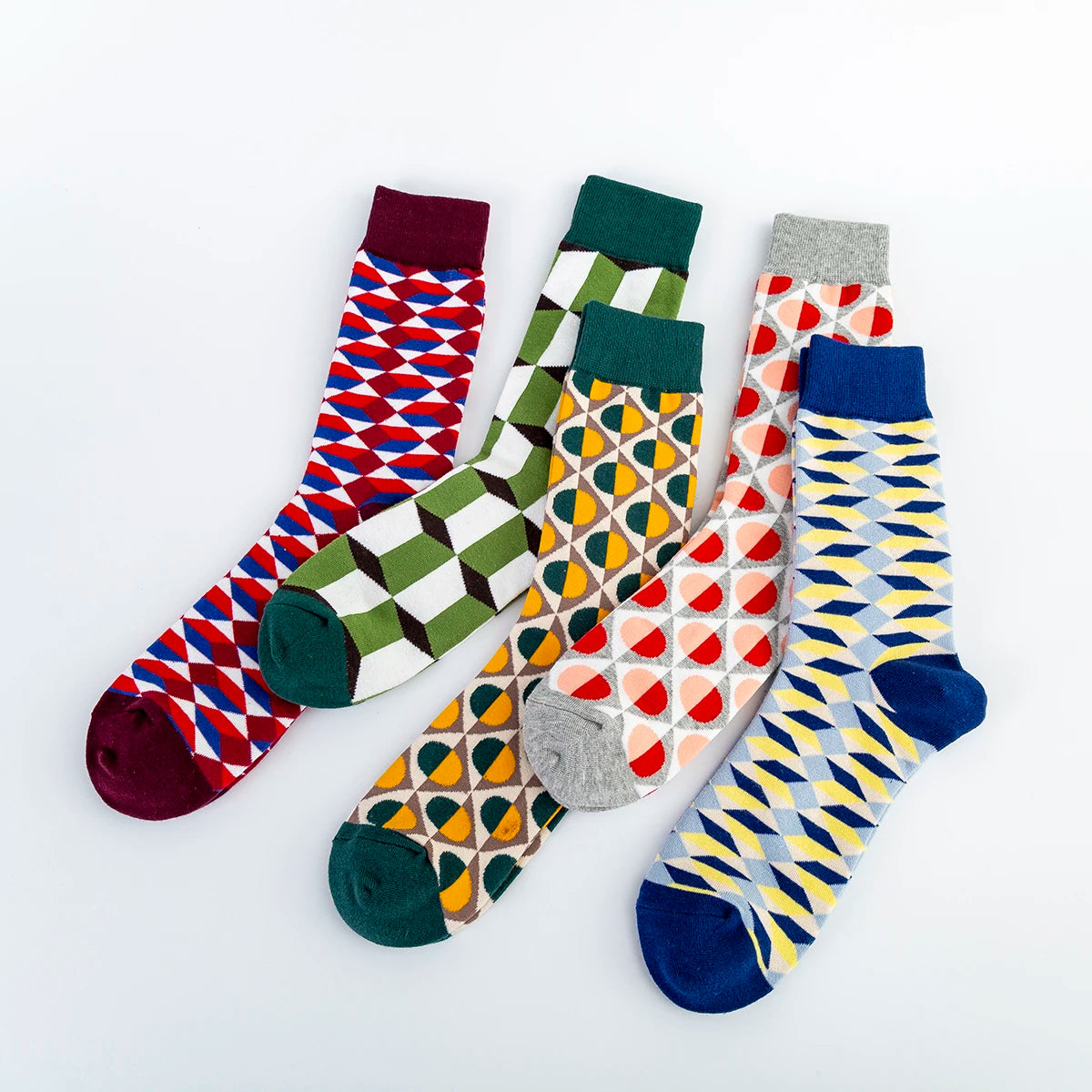 5-6 Pairs New High Quality Combed Cotton Men Socks Women Happy Fashion Novelty Skateboard Crew Casual Funny Socks for Men