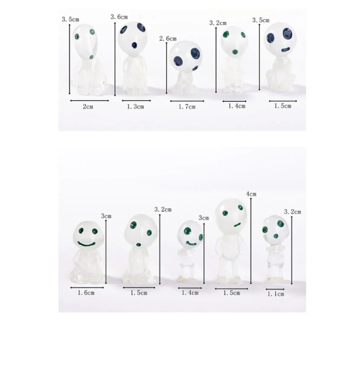10 Pieces Miniature Luminous Landscape Decorations, Princess Shape Home Decor, Garden Decor, Luminous Decorations