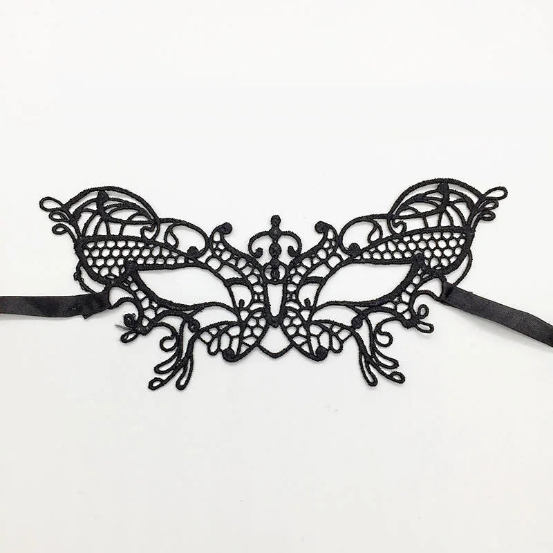 Black Color Sexy Women Lace Masquerade Mask for Carnival Halloween Half Face Cosplay Masks Festive Animal Party Supplies